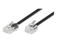 Telephone Connection Cable, RJ45 to RJ11, 10 m, black